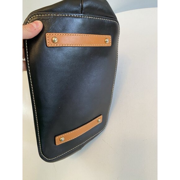 Dooney & Bourke Wexford Tasha Black Leather Drawstring Shoulder Bag Purse - Picture 4 of 12